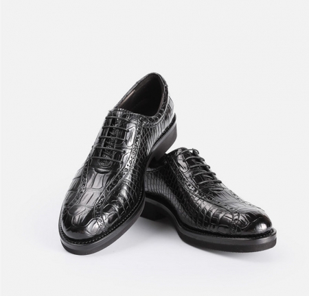 Alligator Lace up Oxford Dress Shoes-1