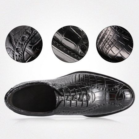 Alligator Lace up Oxford Dress Shoes-Details
