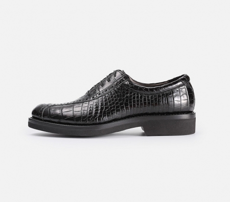 Alligator Lace up Oxford Dress Shoes-Side