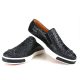 Black Crocodile Sneakers, Casual Crocodile Shoes for Men