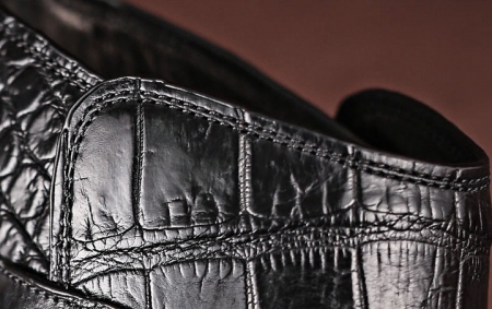 Casual Alligator Dress Boots with Buckles-Details