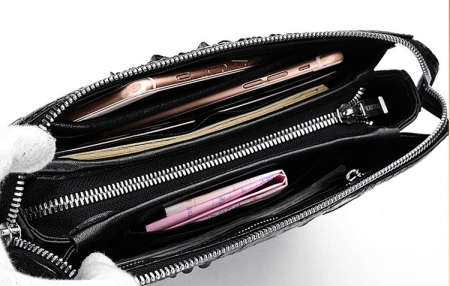 Casual Crocodile Anti-theft Lock Wallet for Men-Inside
