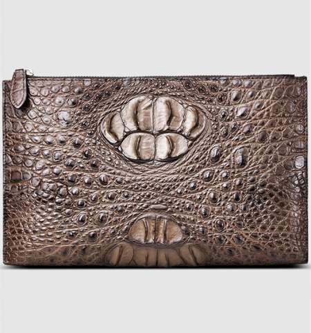 Casual Large Crocodile Clutch Wallet-Front
