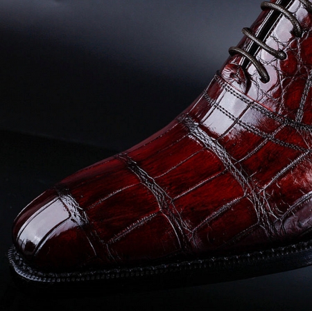 Classic Alligator Skin Lace Up Dress Shoes-Details