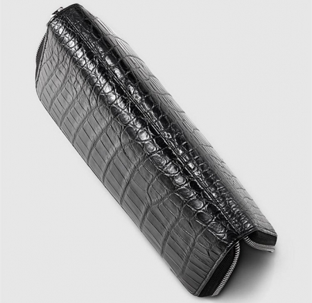 Classic Alligator Zip Around Wallet-Details