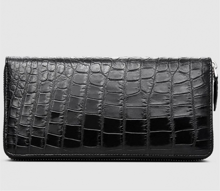 Classic Alligator Zip Around Wallet-Right