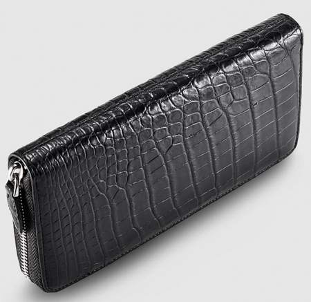 Classic Alligator Zip Around Wallet-Top