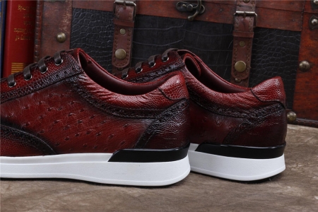 Daily Fashion Ostrich Lace-up Sneaker-Heel