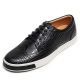 Fashion Alligator Wingtip Oxford Sneakers - Black