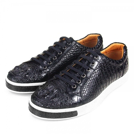 Fashion Crocodile Skin Shoes, Crocodile Sneakers-4