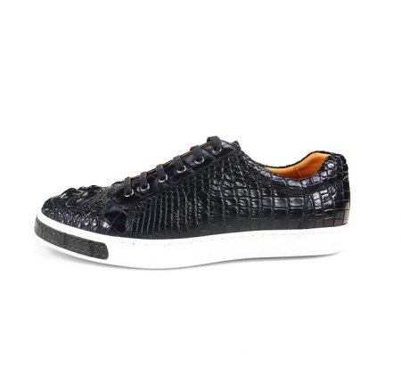 Fashion Crocodile Skin Shoes, Crocodile Sneakers-Side
