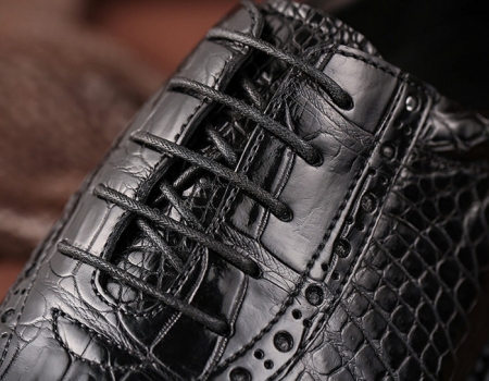Genuine Alligator Leather Dress Formal Shoes-Lace-Up