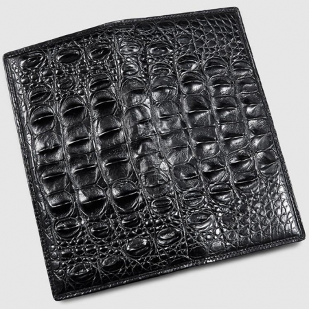 Handmade Long Crocodile Wallet-Back