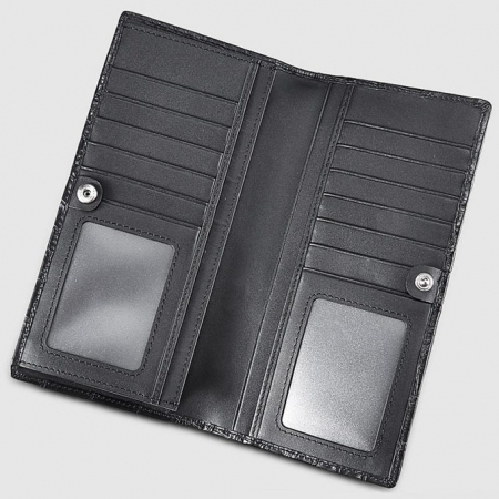 Handmade Long Crocodile Wallet-Inside