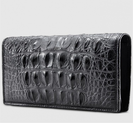 Handmade Long Crocodile Wallet-Right