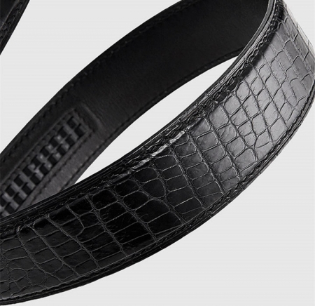 Luxury Automatic Buckle Genuine Alligator Skin Dress Belt-4