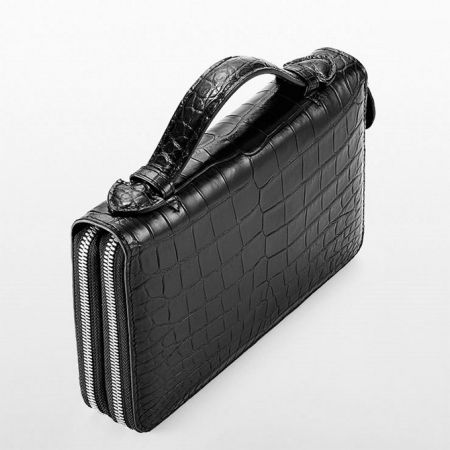 Mens Alligator Clutch Bag, Large Alligator Wallet-Top