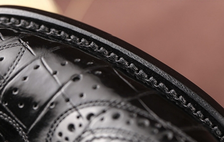 Mens Alligator Skin Oxford Business Dress Shoes-Details