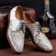 Mens Business Snakeskin Shoes, Casual Python Skin Shoes