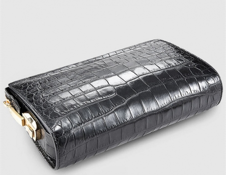 Mens Genuine Alligator Skin Wallet, Designer Alligator Clutch Wallet-Details
