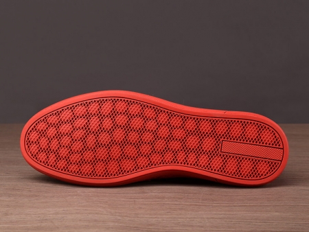 Mens Snakeskin Shoes, Python Shoes - Red-Sole