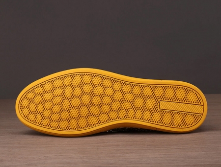 Mens Snakeskin Shoes, Python Shoes-Yellow-Sole