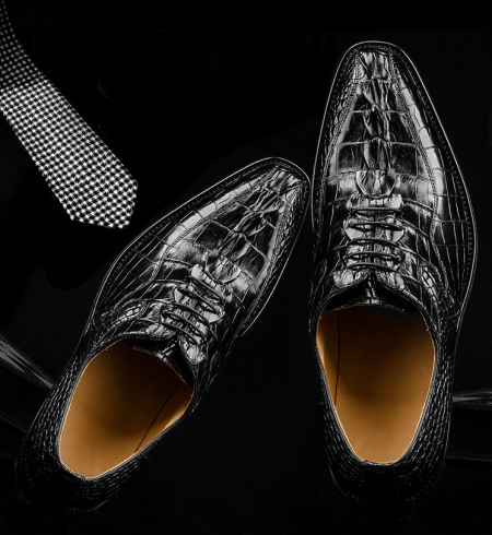 Men’s Modern Classic Lace Up Alligator Dress Shoes-Exhibitions