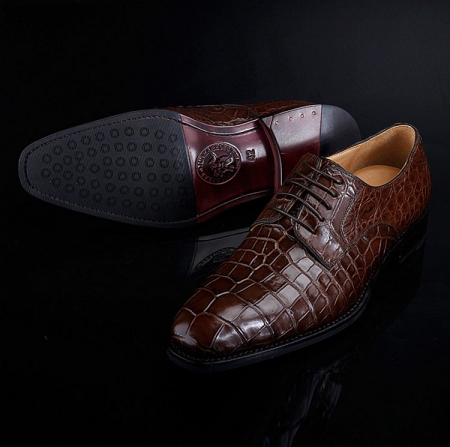 Premium Genuine Alligator Skin Lace Up Dress Shoes-Exhibition
