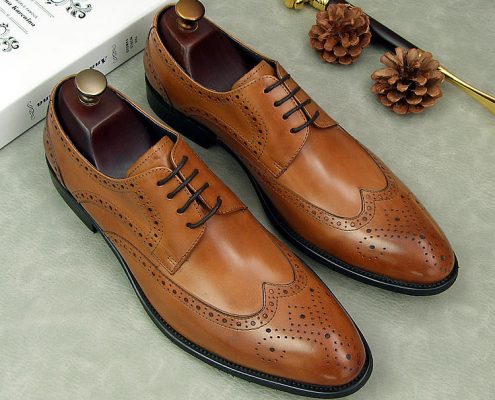 Brown Leather Oxford Shoes