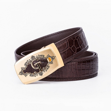 Designer Alligator Skin Dress Belt-1