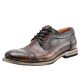 Handmade Leather Oxford Lace up Shoes-Tan