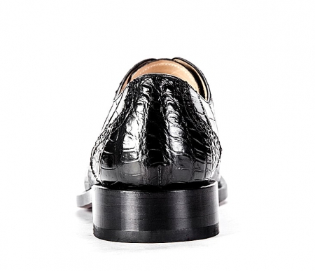 Alligator Skin Cap-Toe Oxford Formal Business Dress Shoes-Heel