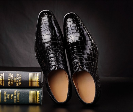 Premium Alligator Oxford Lace-up Dress Shoes for Men