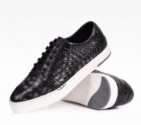 Fashion Alligator Sneaker Casual Lace-up Shoes for Men-1