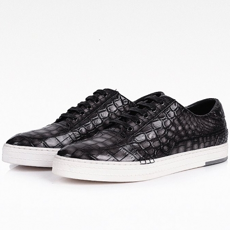 Fashion Alligator Sneaker Casual Lace-up Shoes for Men-Side
