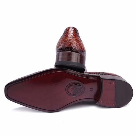 Modern Alligator Cap Toe Oxford Formal Lace-up Dress Shoes-Sole